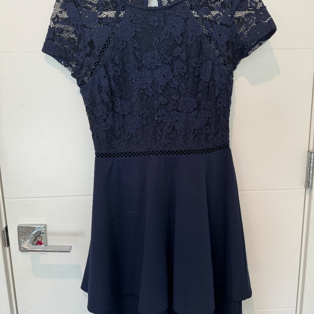 Blue Lacy Dress by City Studio